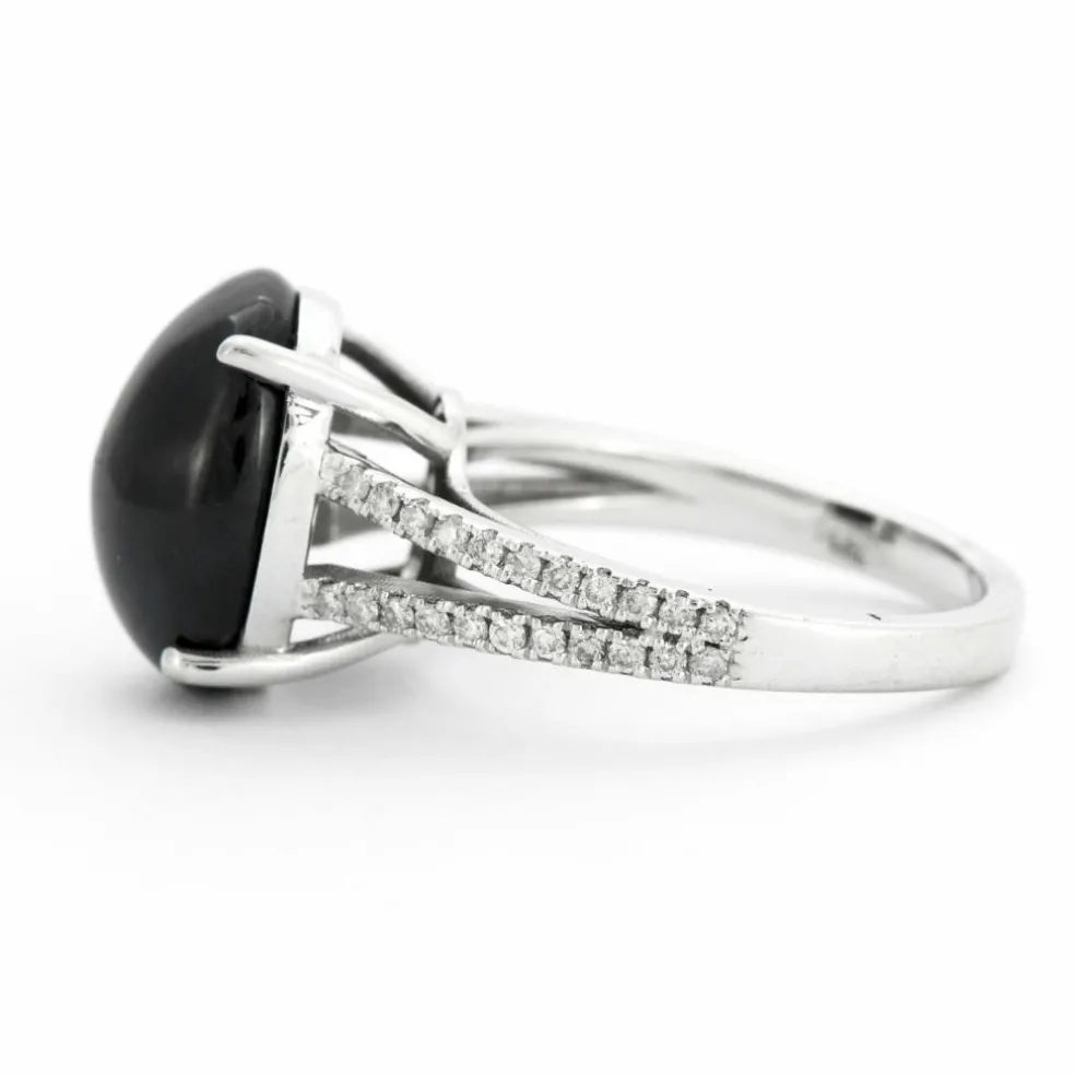 Bague Saphir Cabochon Diamants