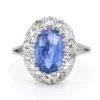 Bague Saphir Ceylan et Diamants, Vintage