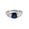 Bague Saphir coussin 1.49ct et Diamants