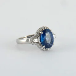 Bague Saphir 3.22ct Diamants