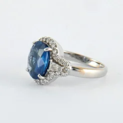 Bague Saphir 3.22ct Diamants