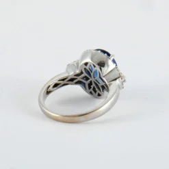 Bague Saphir 3.22ct Diamants