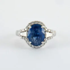 Bague Saphir 3.22ct Diamants