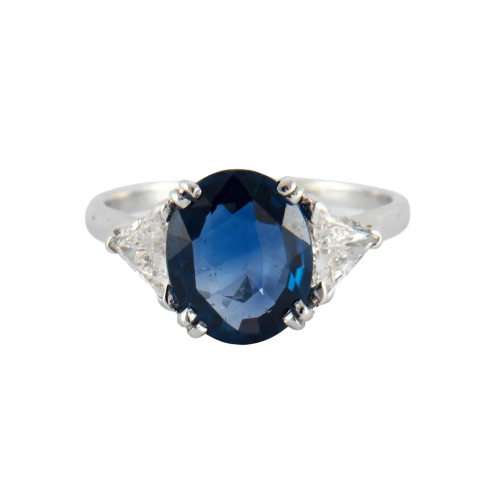 Bague Saphir 2.64ct et Diamants