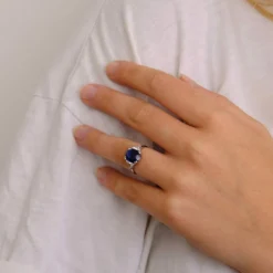 Bague Saphir 2.64ct et Diamants