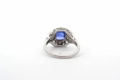 Bague saphir 1,51cts et diamants en platine
