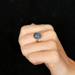 Bague Saphir de Ceylan cabochon