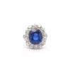 Bague saphir de Ceylan de 6,44cts et diamants