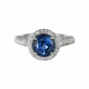 Bague saphir de ceylan et diamants