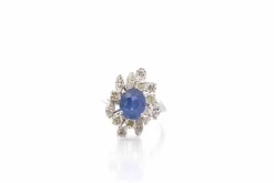 Bague saphir de 2,51cts et diamants