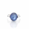 Bague saphir de 7cts et diamants