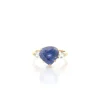 Bague saphir de 6,62cts et diamants