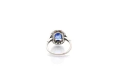 Bague saphir de 2,20cts et diamants