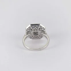 Bague saphir diamant - style Art Déco