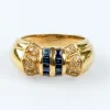 Bague saphir diamant en or massif