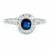 Bague Saphir, Diamant, Platine
