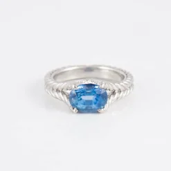 Bague saphir diamants