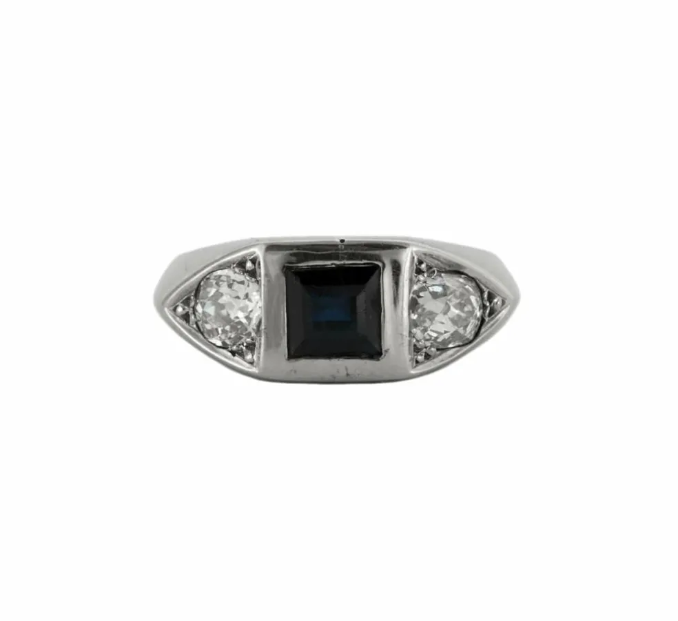 BAGUE SAPHIR DIAMANTS