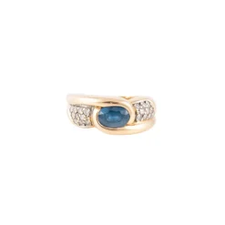 Bague saphir diamants