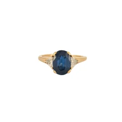 Bague saphir diamants