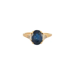 Bague saphir diamants
