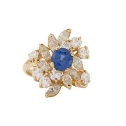 Bague saphir diamants