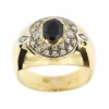Bague saphir diamants