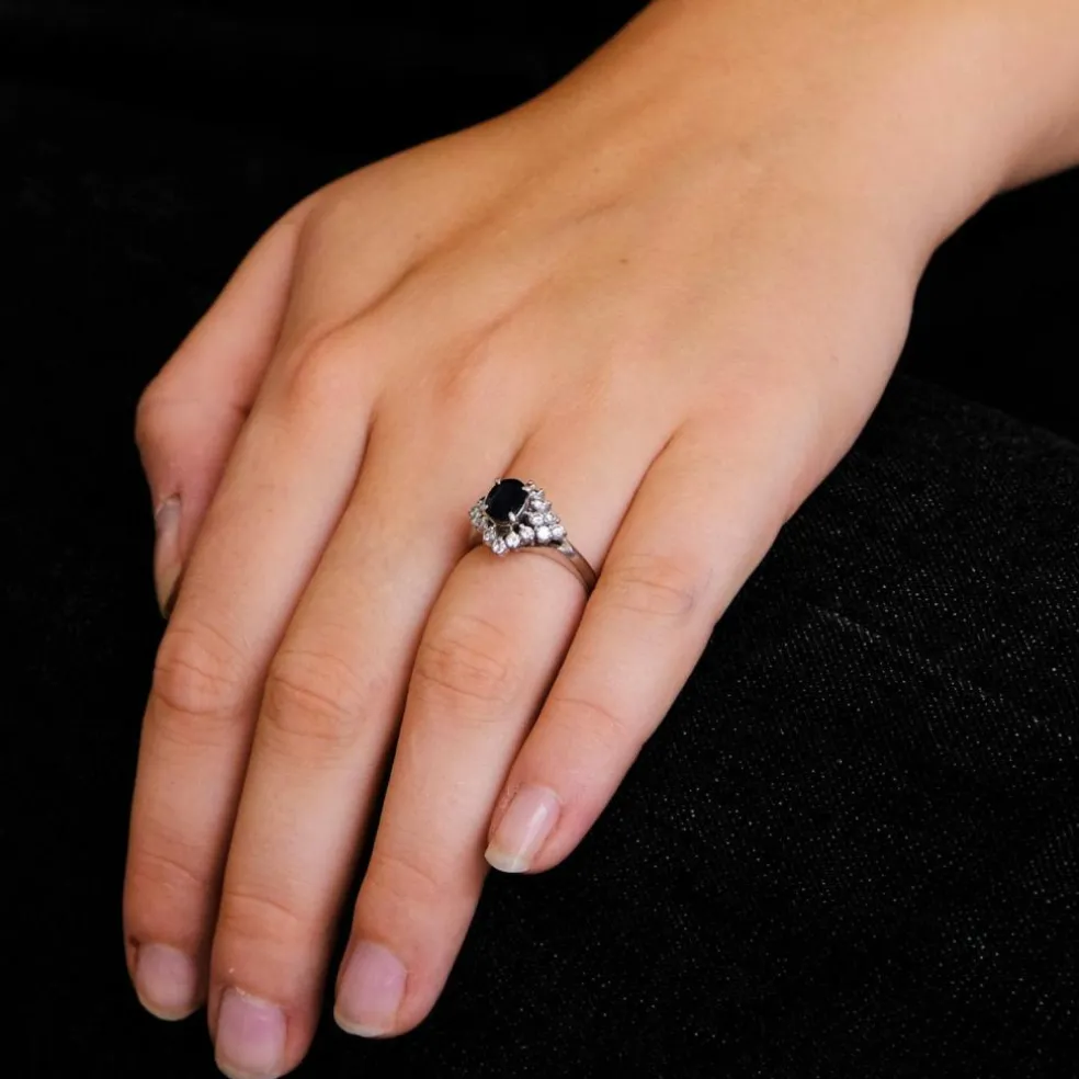 Bague Saphir Diamants