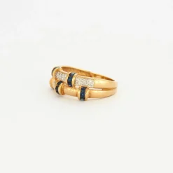 Bague saphir diamants