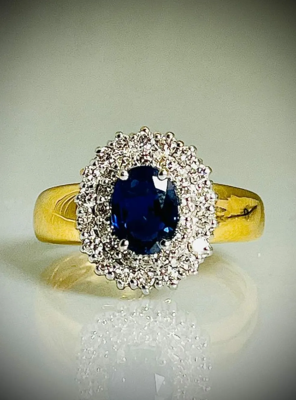 Bague Saphir Diamants