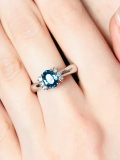 Bague Saphir Diamants