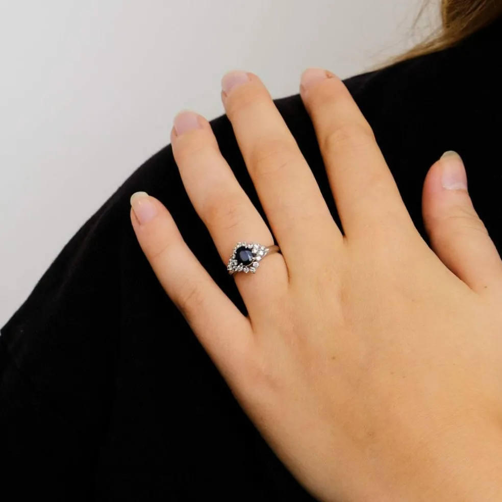 Bague Saphir Diamants
