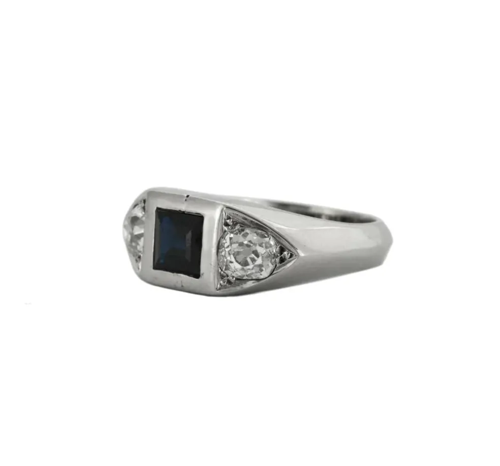BAGUE SAPHIR DIAMANTS
