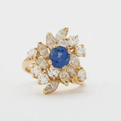 Bague saphir diamants