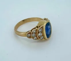 Bague Saphir Diamants