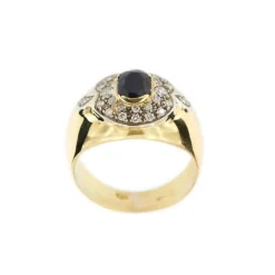 Bague saphir diamants