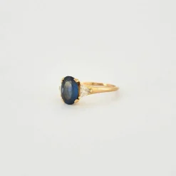 Bague saphir diamants