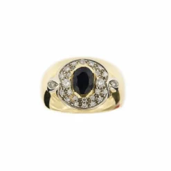 Bague saphir diamants