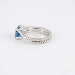 Bague saphir diamants