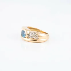 Bague saphir diamants