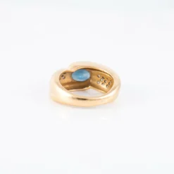 Bague saphir diamants