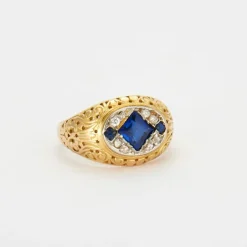 Bague Saphir, Diamants