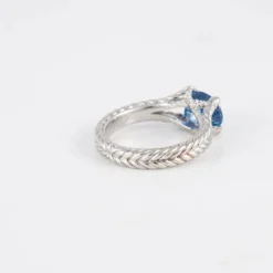 Bague saphir diamants