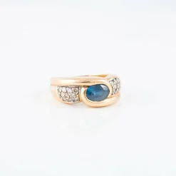 Bague saphir diamants