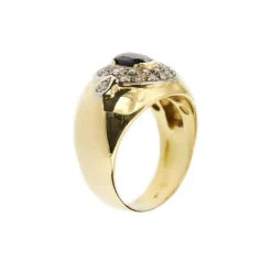 Bague saphir diamants