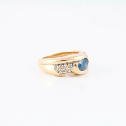 Bague saphir diamants