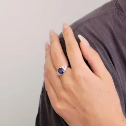 Bague Saphir Diamants
