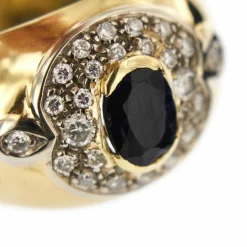 Bague saphir diamants