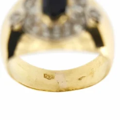 Bague saphir diamants