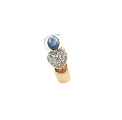 Bague Saphir Diamants Or